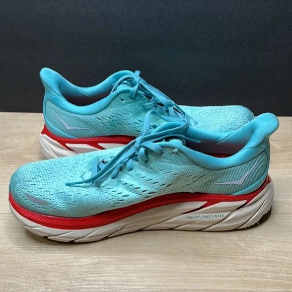 HOKA ONE ONE W CLIFTON 8 - Watercolor / Eggshell / Blue, WOMENS SIZE 8 US - Picture 9 of 11
